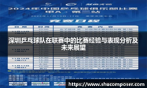 深圳乒乓球队在联赛中的比赛经验与表现分析及未来展望